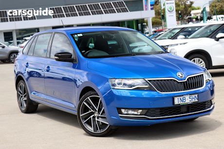 Blue 2019 Skoda Rapid Spaceback Wagon 92 Tsi