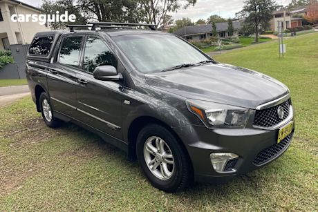 Grey 2012 Ssangyong Actyon Sports Double Cab Utility