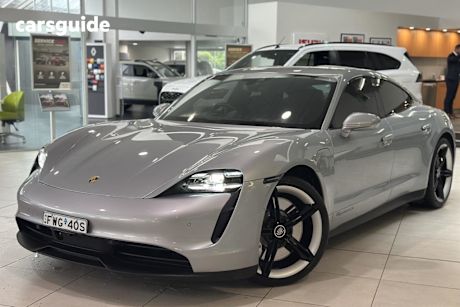 Silver 2020 Porsche Taycan Coupe 4S