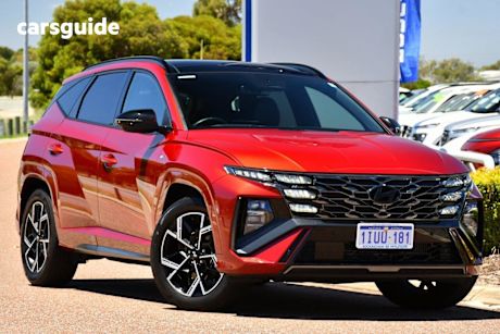 Red 2024 Hyundai Tucson Wagon Premium N Line Hybrid (Awd)