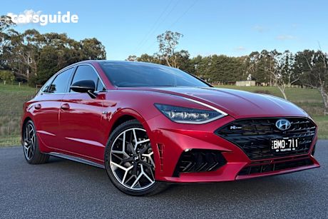 Red 2021 Hyundai Sonata Sedan N Line