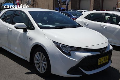 White 2024 Toyota Corolla Hatchback Ascent Sport Hybrid