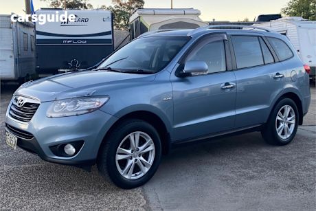 Blue 2010 Hyundai Santa FE Wagon Highlander Crdi (4X4)