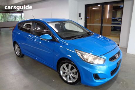 Blue 2017 Hyundai Accent Sedan Sport