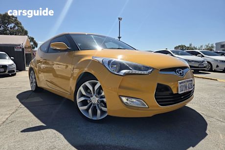 Yellow 2012 Hyundai Veloster Coupe