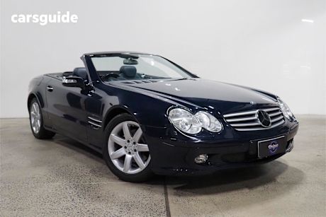 Blue 2004 Mercedes-Benz SL350 Convertible