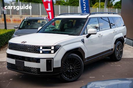 White 2025 Hyundai Santa FE Wagon Calligraphy (7 Seat) (Brn Int)