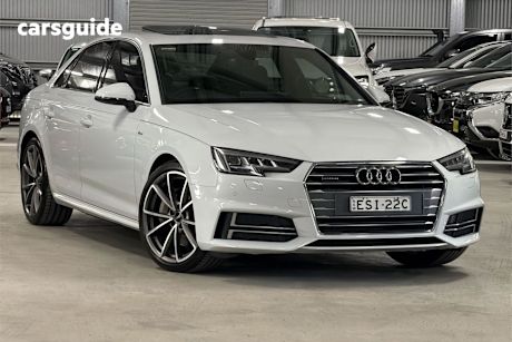 White 2017 Audi A4 Sedan 2.0 Tfsi Quattro S Tronic S Ln