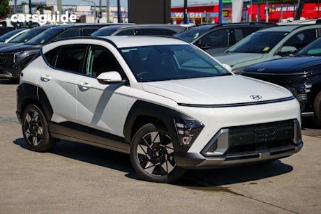 White 2025 Hyundai Kona Wagon Hybrid Elite