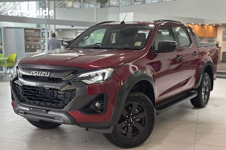 Red 2025 Isuzu D-MAX Crew Cab Utility X-Terrain (4X4)