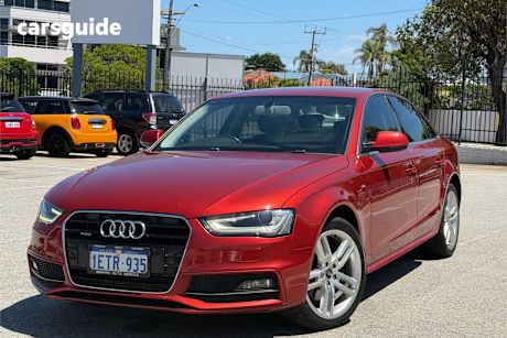 Red 2014 Audi A4 Sedan 2.0 Tfsi Quattro
