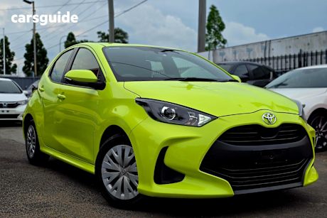 Green 2021 Toyota Yaris Hatchback Ascent Sport