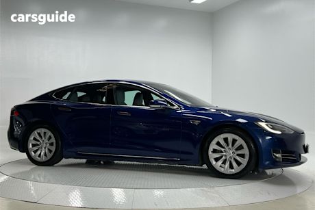Blue 2016 Tesla Model S Hatchback 90D