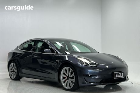 Grey 2019 Tesla Model 3 Sedan Performance