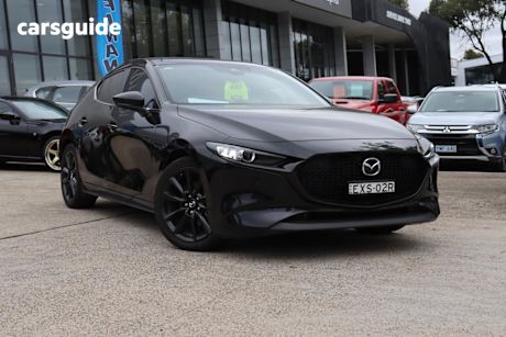 Black 2022 Mazda 3 Hatchback G25 Evolve Sp