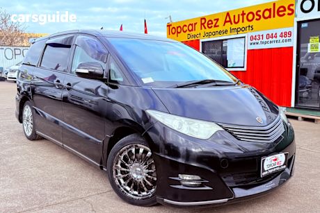 Black 2008 Toyota Estima Wagon AERAS