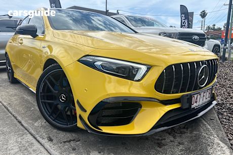 Yellow 2022 Mercedes-Benz A45 Hatchback S 4Matic+