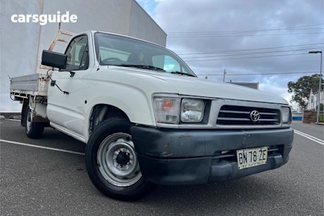 White 1998 Toyota Hilux Cab Chassis Workmate