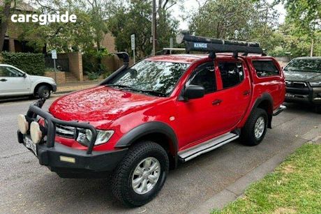 Red 2013 Mitsubishi Triton Double Cab Utility Glx (4X4)