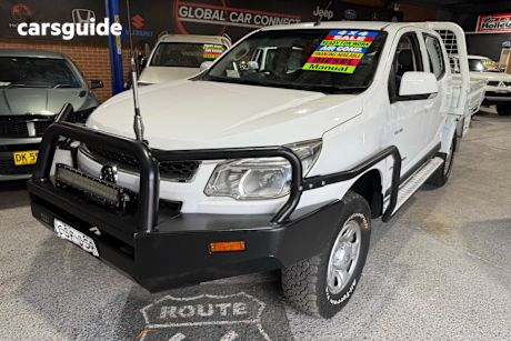 White 2014 Holden Colorado Crew Cab Chassis Lx (4X4)