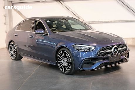 Blue 2023 Mercedes-Benz C300 Sedan Mhev