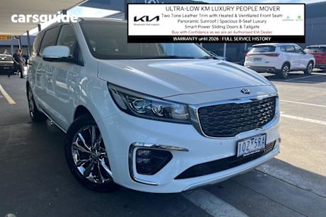 White 2019 Kia Carnival Wagon Platinum