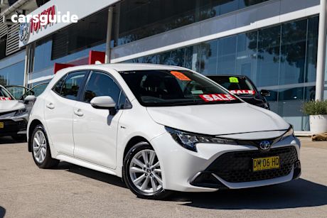 White 2024 Toyota Corolla Hatchback Ascent Sport Hybrid