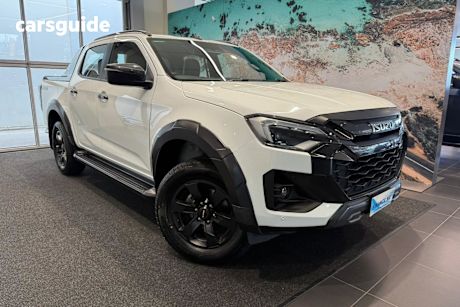 White 2024 Isuzu D-MAX Crew Cab Utility X-Terrain (4X4)