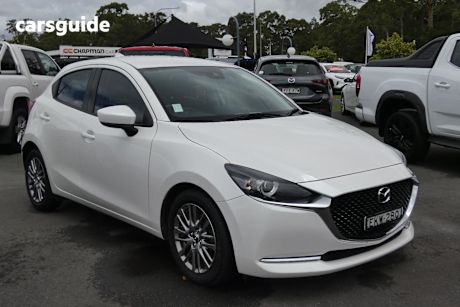 White 2020 Mazda 2 Hatchback G15 Evolve