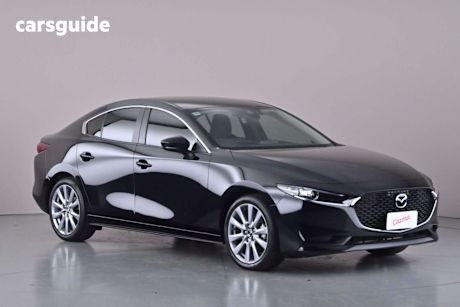 Black 2023 Mazda 3 Sedan G20 Evolve