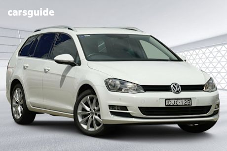White 2016 Volkswagen Golf Wagon 110 Tsi Highline