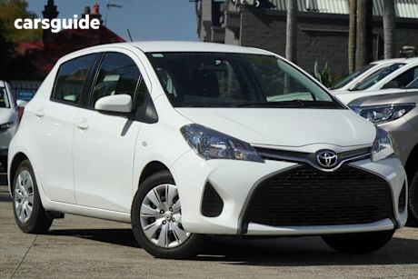 White 2015 Toyota Yaris Hatchback Ascent