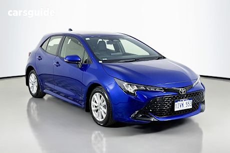 Blue 2024 Toyota Corolla Hatchback Ascent Sport