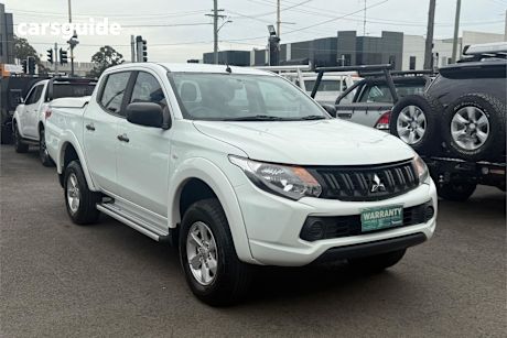 White 2018 Mitsubishi Triton Dual Cab Utility Glx Plus (4X4)