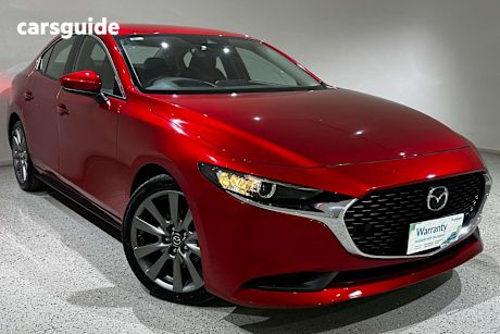 Red 2021 Mazda 3 Sedan G20 Evolve