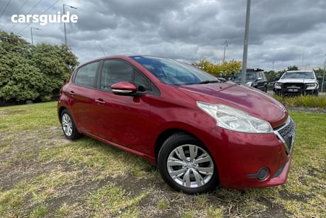 Red 2012 Peugeot 208 Hatchback Active
