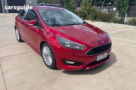 Red 2017 Ford Focus Hatchback Sport