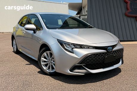 Silver 2024 Toyota Corolla Hatchback Ascent Sport Hybrid