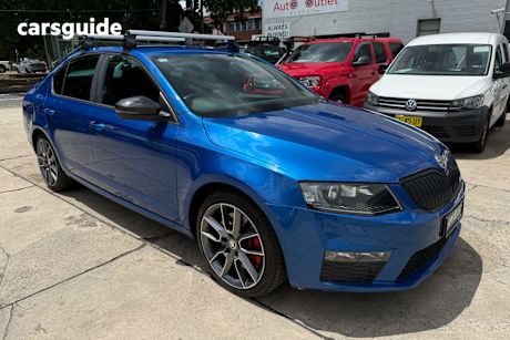 Blue 2015 Skoda Octavia Hatchback Rs 162 Tsi