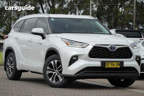 White 2022 Toyota Kluger Wagon Gxl Hybrid Awd