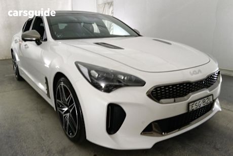 White 2021 Kia Stinger Sedan Gt (Black Leather)