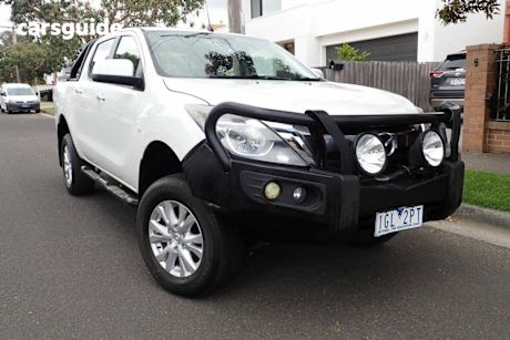 White 2015 Mazda BT-50 Ute Tray XTR