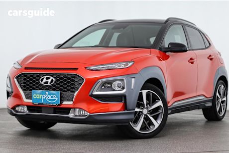 Orange 2019 Hyundai Kona Wagon Highlander (Fwd)