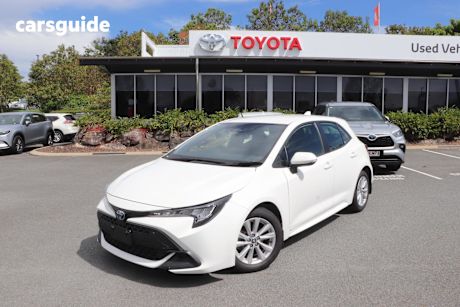 White 2024 Toyota Corolla Hatchback Ascent Sport Hybrid