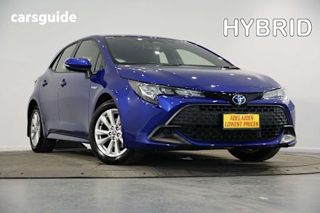 Blue 2024 Toyota Corolla Hatchback Ascent Sport Hybrid