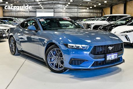 Blue 2024 Ford Mustang Fastback Ecoboost
