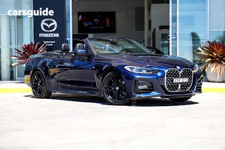 Blue 2022 BMW 420I Convertible M Sport