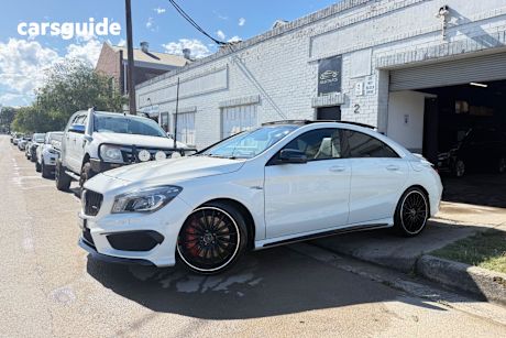 White 2014 Mercedes-Benz CLA45 Coupe Amg