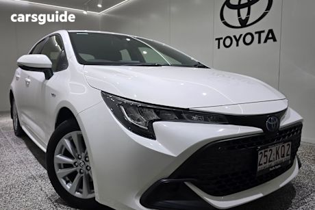 White 2024 Toyota Corolla Hatchback Ascent Sport Hybrid