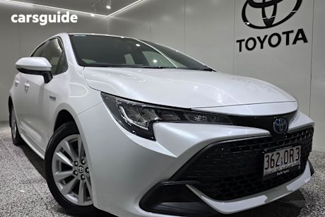 White 2023 Toyota Corolla Hatchback Ascent Sport Hybrid